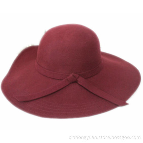 ladies wool felt hat/fake wool felt church hats for women